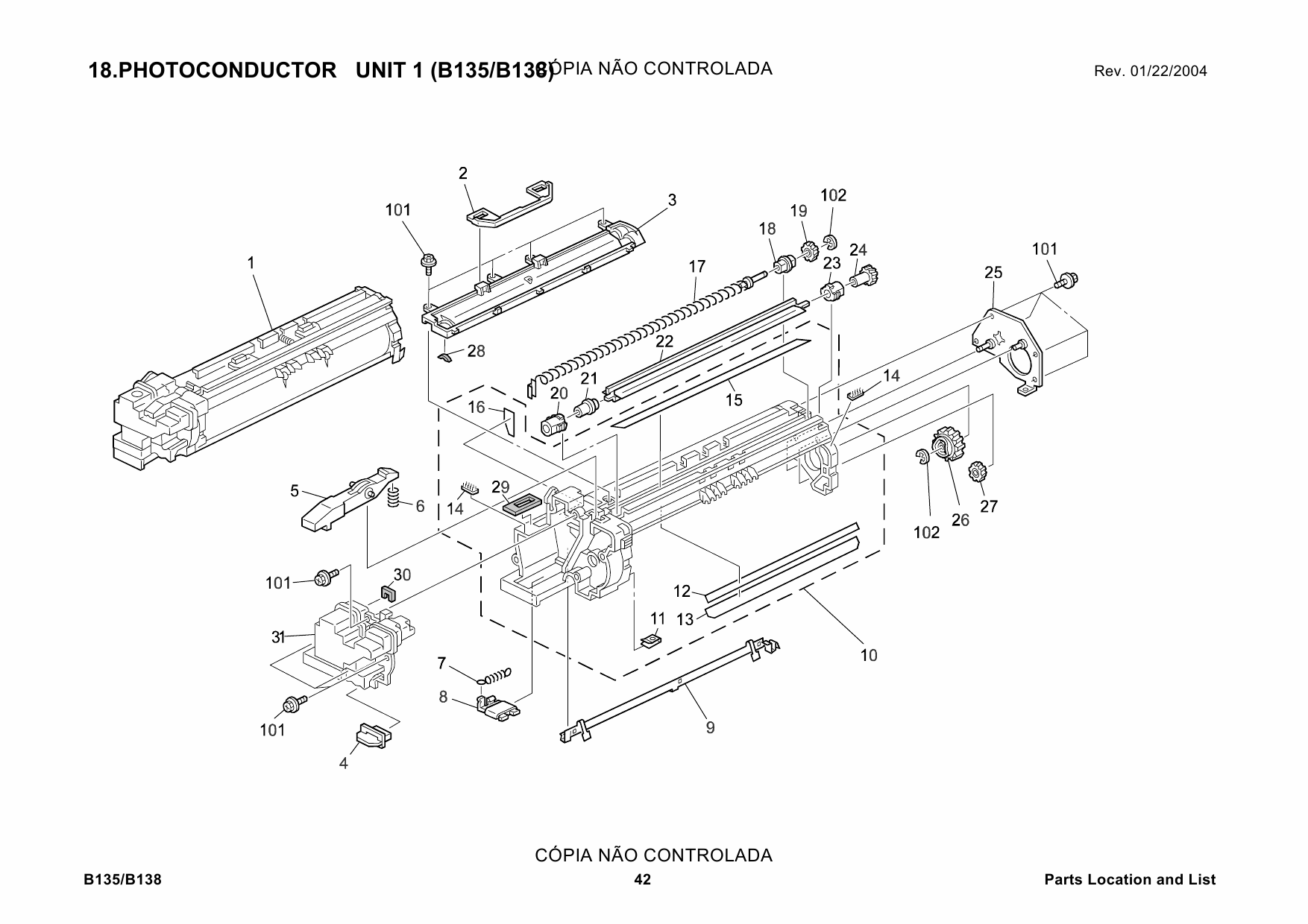 RICOH Aficio 2035e 2045e B135 B182 B138 B183 Parts Catalog-5